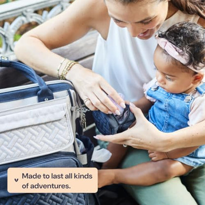 BabbleRoo Diaper Bag Backpack, Multifunction Large Bags with Changing Pad & Stroller Straps & Pacifier Case, Unisex Stylish Travel Back Pack Nappy Changing Bag for Moms Dads (Dark Gray) - color: Dark Gray