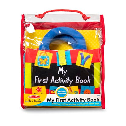 Melissa & Doug K’s Kids My First Activity Book 8-Page Soft Book for Babies and Toddlers Early Learning Developmental Plush Soft Activity for Babies and Toddlers - color: Activity Book