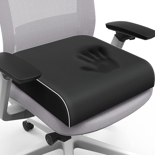 SweetSlubr Seat Cushion, Chair Pad, Memory Foam Tailbone Pain Relief - color: Black, size: 2X-Large