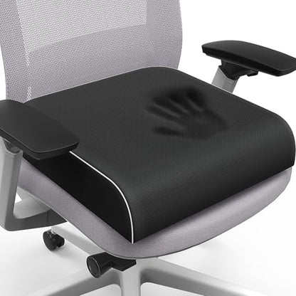 SweetSlubr Seat Cushion, Chair Pad, Memory Foam Tailbone Pain Relief - color: Black, size: 2X-Large