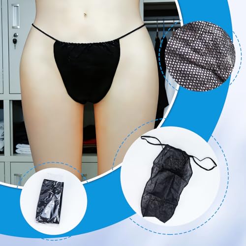 Flylin 50 Pcs Disposable Panties for Women, Non-Woven Thickened Underwear
