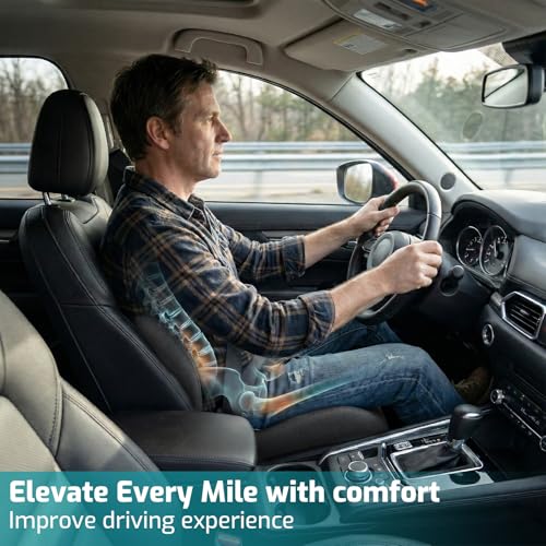 Ergonomic Seat Cushion & Lumbar Support Pillow for Office,Car - color: Gray