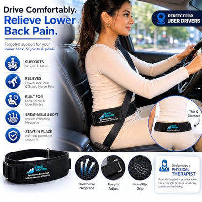 SI Belt - Enhanced Comfort Sacroiliac Joint Support Belt for Men & Women | Ideal for Sciatica & Lower Back Pain Relief | For Daily Use & Physical Activities (Small) - size: Small
