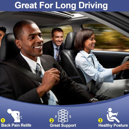 BYMECOST Lumbar Support Pillow for Car, Memory Foam Car Back Cushion - color: Black Breathable 4d Mesh
