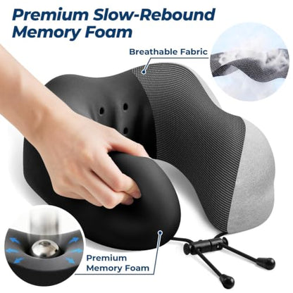 ExploreBliss Travel Pillow, Neck Pillow Airplane, Light Grey - color: Light Grey