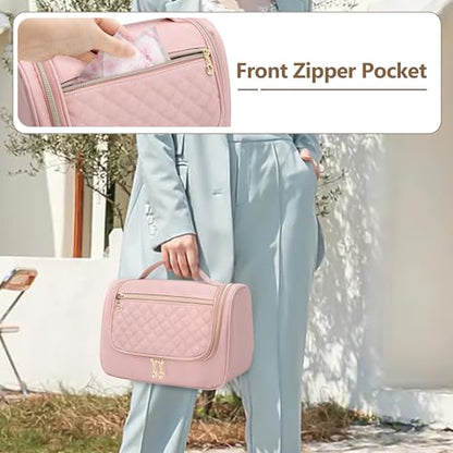 LUXJA Wearable Breast Pump Bag with a Waterproof Mat, Pink - color: Pink