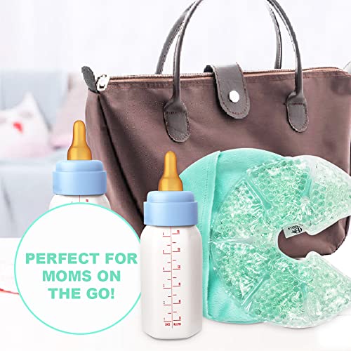 Hot Cold Gel Bead Breast Therapy Pack, Breast Ice Packs for Breastfeeding - color: #8 Blue