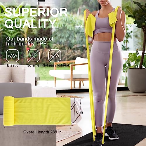 8-Yard Latex-Free Resistance Band Roll for Physical Therapy and Exercise - color: Yellow - X-Light