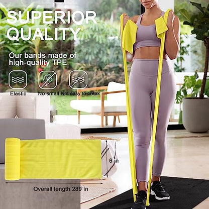 8-Yard Latex-Free Resistance Band Roll for Physical Therapy and Exercise - color: Yellow - X-Light