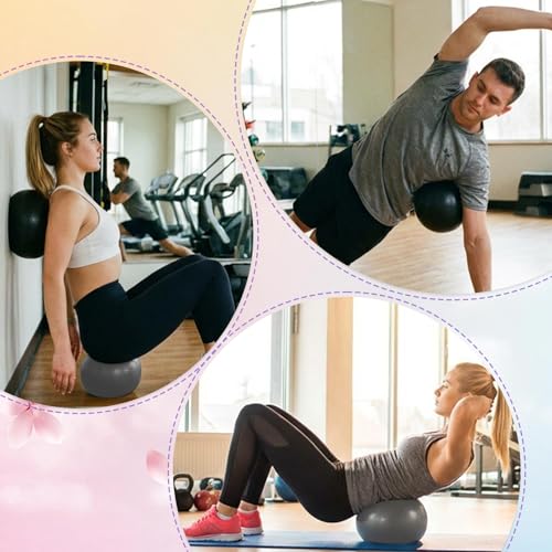 Sotiff 20 Pcs Small Pilates Ball Bulk 9 Inch Mini Yoga Ball - color: Gray,Black