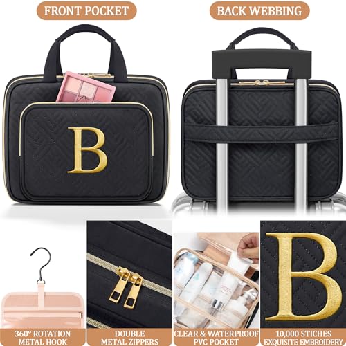 Personalized Hanging Toiletry Bag Travel Makeup & Cosmetic Bag Organizer - style: L