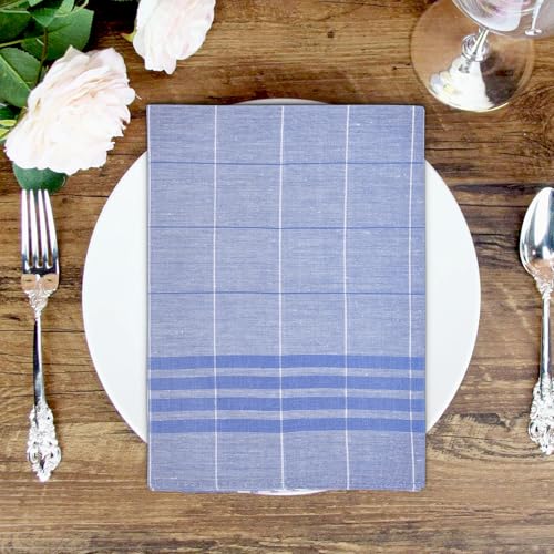 [12 PCS] Handkerchiefs for Men, 16x16 Inch, 100% Soft Cotton Classic Style Handkerchief, Pocket Squares for Men with Check