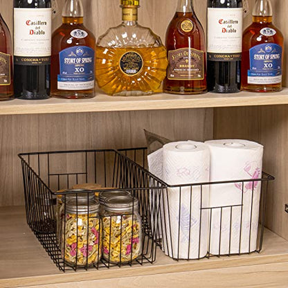16inch Upright Freezer Organizer Baskets for 13-14,16-21 cu.ft Standup Freezer, Settle freezer chaos and reduce food waste effectively, Durable, Fully Use Space, Improve Air Circulate, Black, 3pcs - color: 16*10*7, black