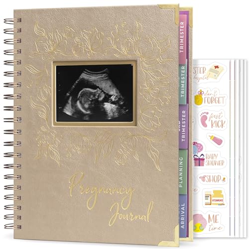 Clever Fox Pregnancy Journal, Expecting First Time Mom Planner Pearl - color: Pearl, size: 9" x 10.5" SonoFrame Edition