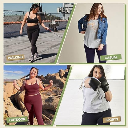HLTPRO 3 Pack Plus Size Leggings with Pockets for Women - Soft High Waisted - color: A-black/Black/Grey, size: 3X-Large Plus