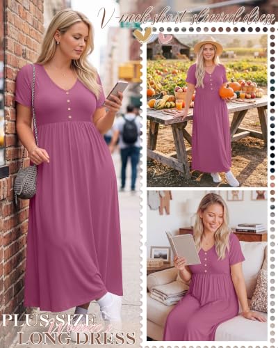 Women's Plus Size Maternity Dress - color: Fuchsia, size: 4X-Large