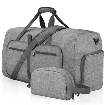 Felipe Varela Foldable Duffle Bag for Travel Weekend Overnight Gym Camping - color: C Gray, size: 115L