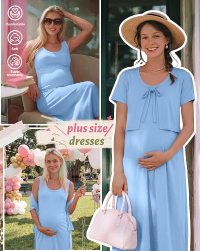 2 Piece Dress Sets for Women Fall Casual Dresses - color: Blue, size: Medium