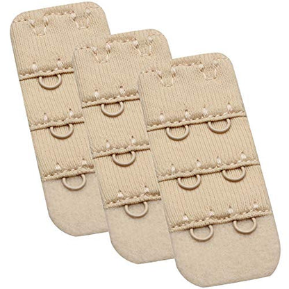 Wingslove Womens Bra Extender Bra Band Breathing room 3pcs-Pack Multi-size - color: Nude, 2 Hook 3/8 Inch