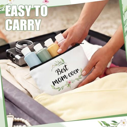 Tallew 10 Pcs Best Mom Ever Makeup Bags Gifts, Greenery - style: Greenery