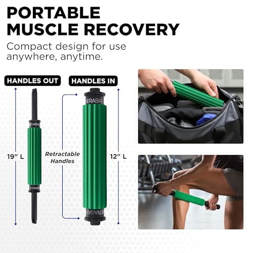 THERABAND Roller Massager+, Muscle, Fascia, Body Massage Tool, Back, 19" - style: Portable