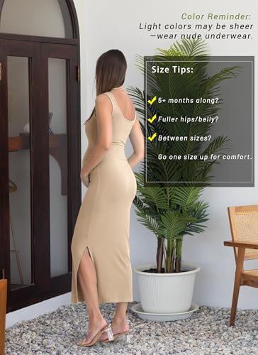 Rnxrbb 2 PCS Summer Fall Maternity Dresses Long Cardigan Set for Women - color: Light Coffee, size: Small