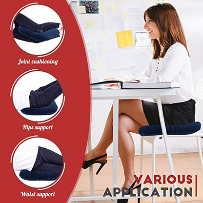 Donut Pillow for Tailbone Pain, Hemorrhoid Pillow (Dark Blue) - color: Dark Blue