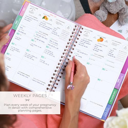 Clever Fox Pregnancy Journal, Expecting First Time Mom Planner Lavender - color: Lavender, size: 9" x 10.5" SonoFrame Edition