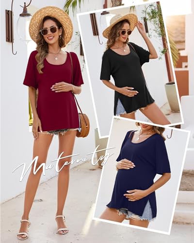 Riyiper 3 Pack Women's Maternity Shirts