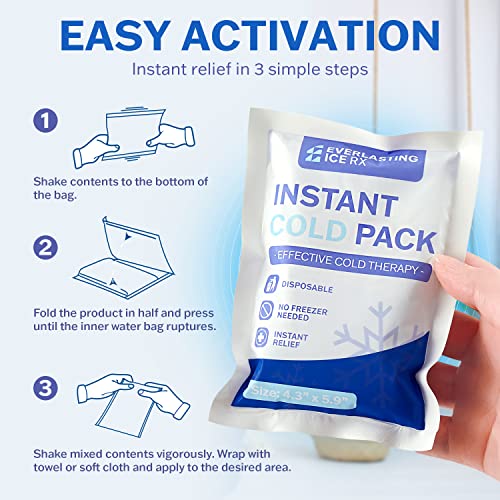 25 Pack Instant Ice Packs for Injuries, Disposable Instant Cold Pack - style: 25 Pack