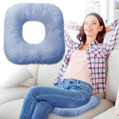 Donut Pillow for Tailbone Pain, Hemorrhoid Pillow (Sky Blue) - color: Sky Blue