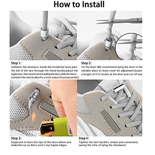 Elastic No Tie Shoe Laces For Adults,Kids,Elderly,One Size Fits All - color: Neon Yellow