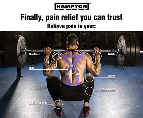 Hampton Adams Kinesiology Tape, Uncut Roll, Waterproof Muscle Support - color: Purple, size: 2in x 16ft (2 Rolls)