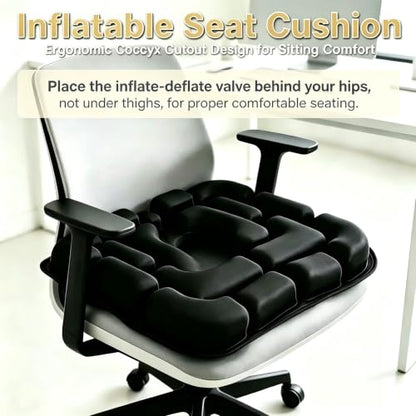 Inflatable Travel Cushion, Airplane Seat Cushion for Long Flights