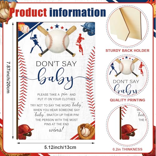 Patelai 321 Pcs Baby Shower Games Supplies, Baseball - style: Baseball
