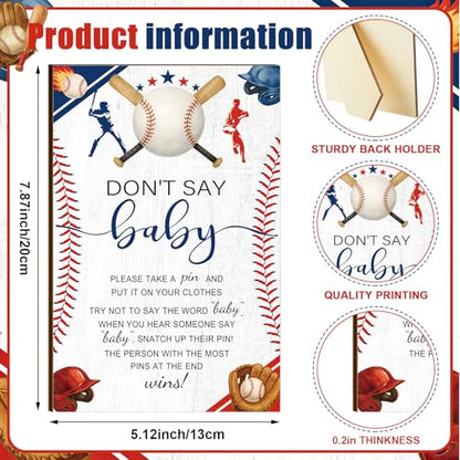 Patelai 321 Pcs Baby Shower Games Supplies, Baseball - style: Baseball
