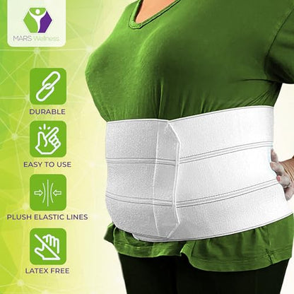 Plus Size Bariatric Abdominal Binder Post Surgery - Belly Binder - 9" - size: X-Large (1 Count), style: 3 Panel (9")