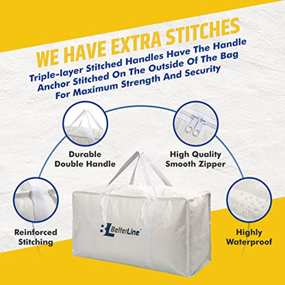 BETTERLINE Heavy Duty Moving Storage Bag 29"x13"x15" 29 Inches 65 lbs - color: Single | Large, size: Large | (29x15x13in)