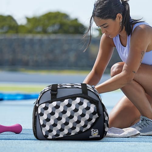 Boulder Bee Pickleball Tote Bag for Women with Paddle Holder - color: Blue wave
