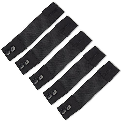 Self-Adjusting Button Waist Stretch Extender Helps Save on Maternity Clothes (Large Adds 6-10", 5-pk) - color: 5-pk, size: Large Adds 6-10"