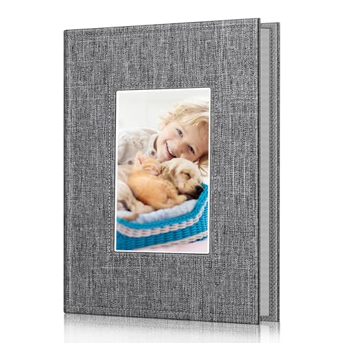 Fintie Photo Album 4x6 Photos - 52 Pockets Small Wallet Albums For Family - color: Snowflake Gray