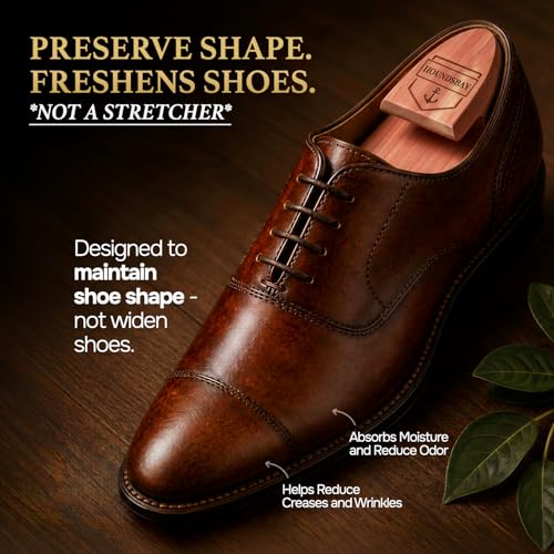 HOUNDSBAY Cedar Shoe Tree, Shoe Trees for Men & Women - Shaper & Stretcher - size: XX-Large / 13.5 - 15 US