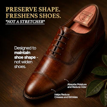 HOUNDSBAY Cedar Shoe Tree, Shoe Trees for Men & Women - Shaper & Stretcher - size: Medium / 8 - 9.5 US