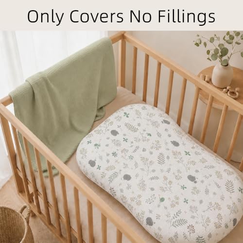 2 Pack Muslin Baby Lounger Covers, Covers Only, 35.5" x 20" - color: 2 Pack Squirrel Green
