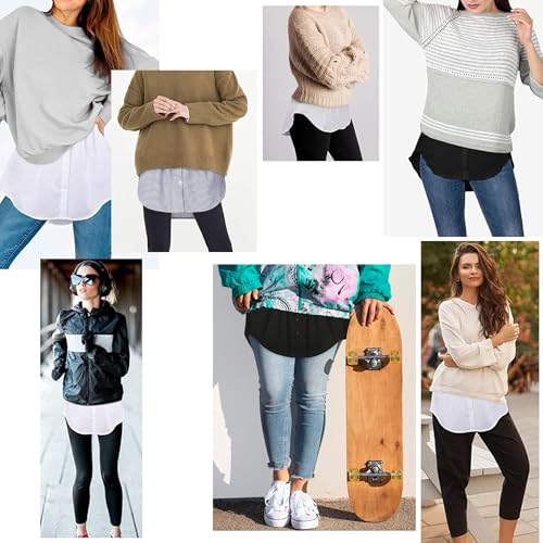 Girstunm Adjustable Shirts Extender Underskirt - color: Grey, size: Medium