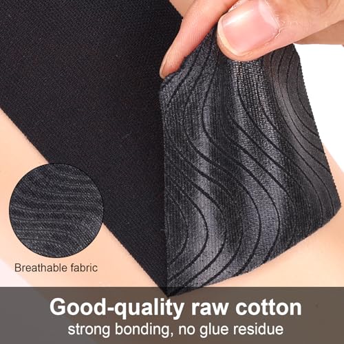 12pcs Precut Kinesiology Tapes for Calf Muscles - color: Black