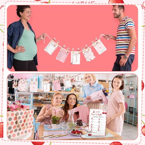 Patelai 321 Pcs Baby Shower Games Supplies, Cherry - style: Cherry