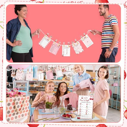 Patelai 321 Pcs Baby Shower Games Supplies, Cherry - style: Cherry
