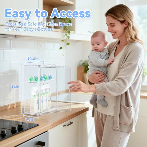 Baby Bottle Storage Organizer for Countertop Cabinet - size: Medium: 14.2" x 10.7" x 5.5"
