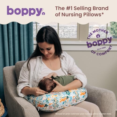 Boppy Nursing Pillow, Safe Ergonomic Breastfeeding & Baby Feeding Support - color: Colorful Forest Animals